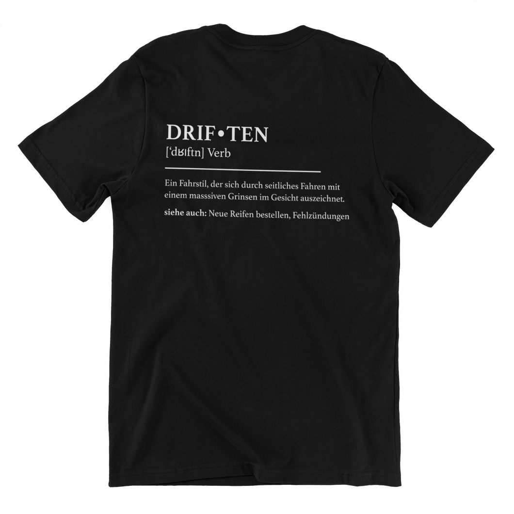 Driften Definition T-Shirt Backprint