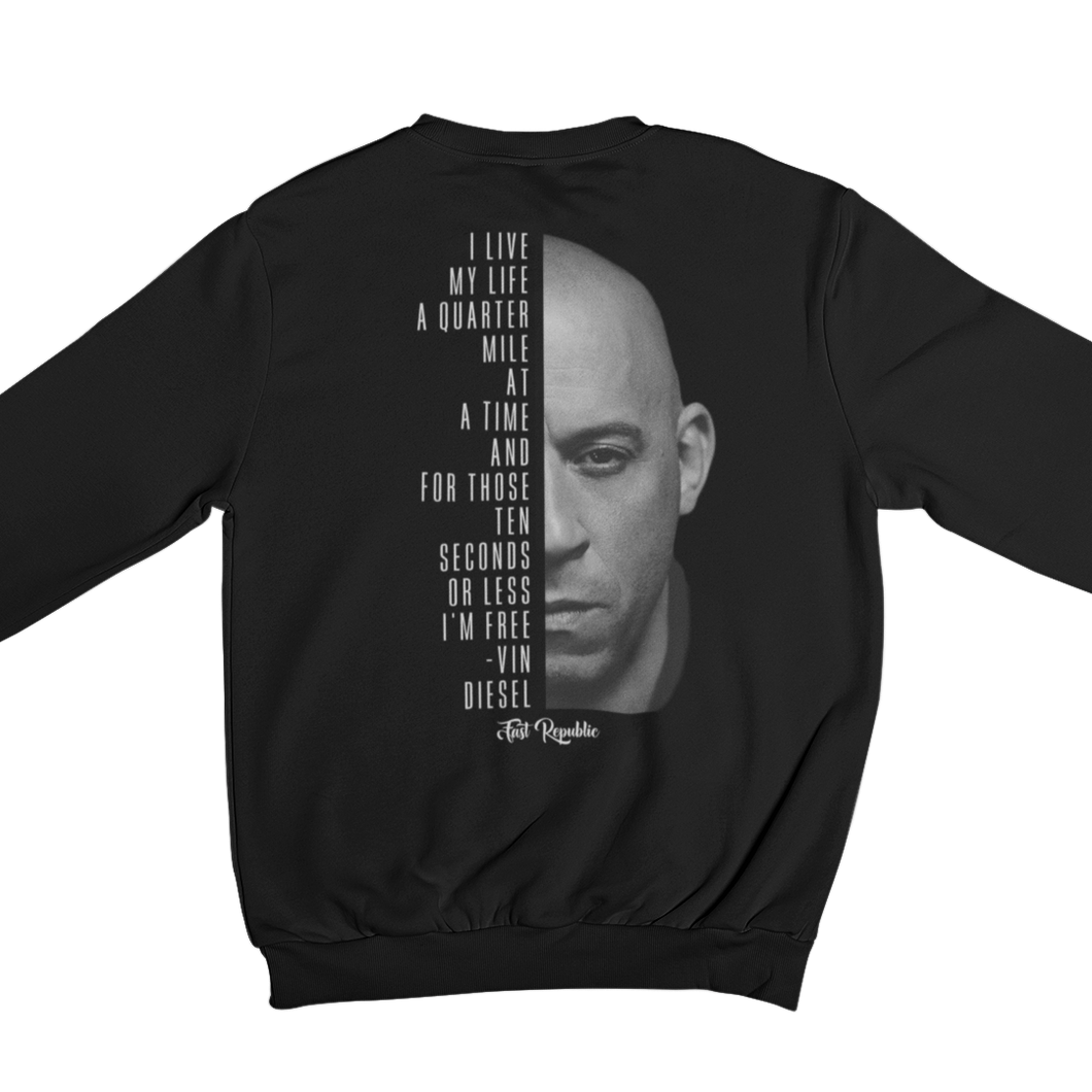 VIN DIESEL Sweatshirt Backprint