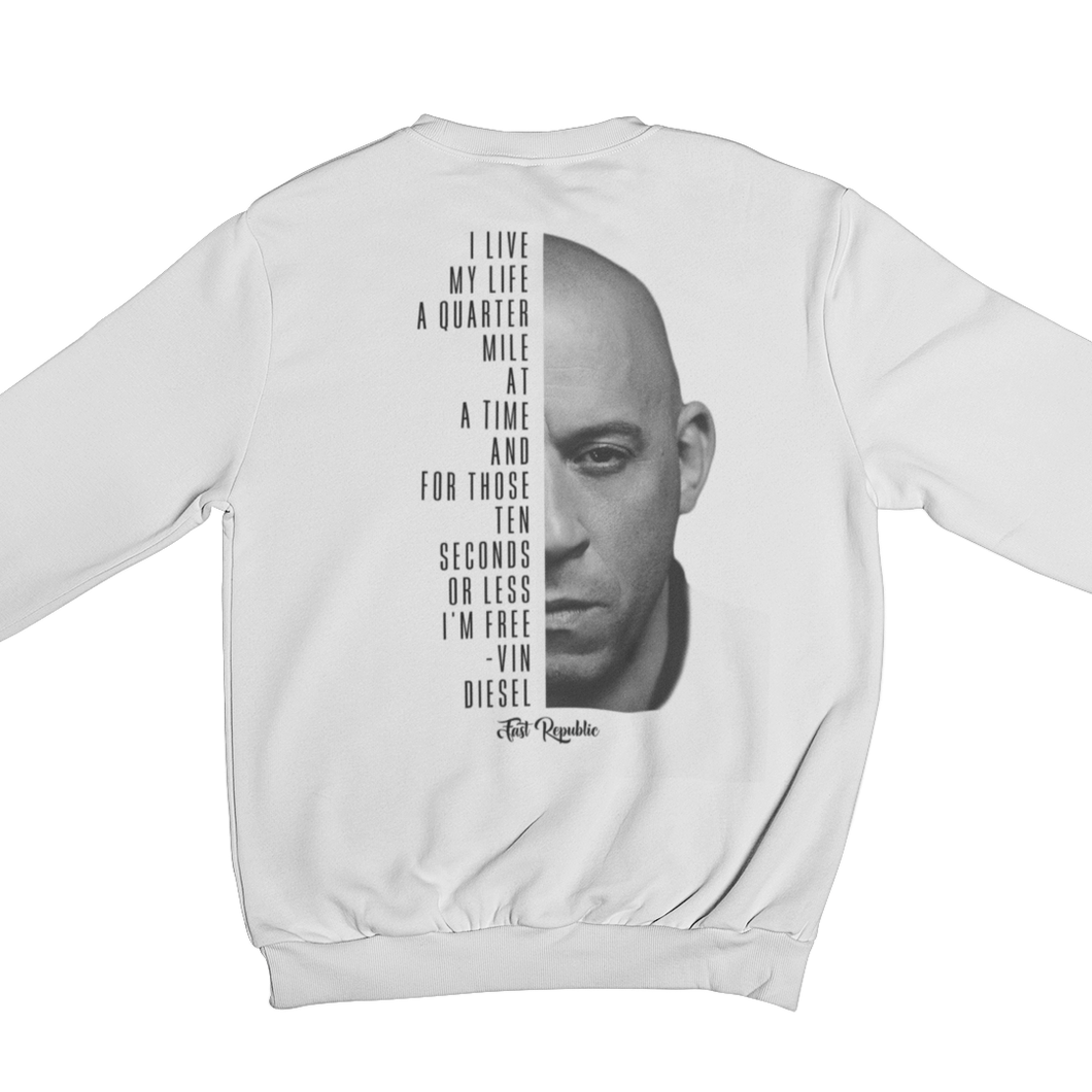 VIN DIESEL Sweatshirt Backprint